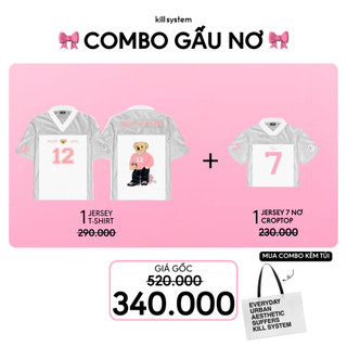  Mua 1 Jersey oversize 12 Gấu + 1 Jersey Croptop 7 Nơ