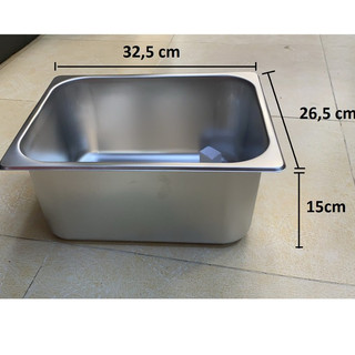 Khay Inox Đựng Thạch Topping Đựng Thực Phẩm Đựng Kem GN 1/2