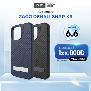Ốp lưng ZAGG Denali Snap Kickstand cho iPhone 15 Series | Chống sốc 5m | Có chân đỡ | Magsafe - Hàng chính hãng