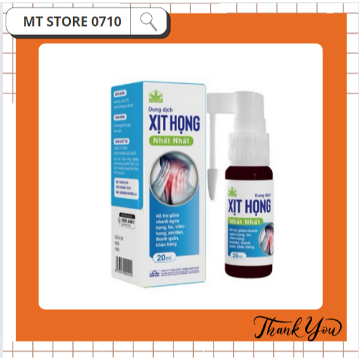 Dung Dịch Xịt Họng Nhất Nhất 20ml - Hỗ trợ làm giảm nhanh viêm họng, ho, khản tiếng chính hãng