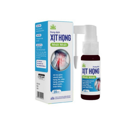 Dung Dịch Xịt Họng Nhất Nhất 20ml - Hỗ trợ làm giảm nhanh viêm họng, ho, khản tiếng chính hãng