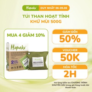 Túi Than Hoạt Tính Hapaku Khử Mùi, Hút Ẩm Phòng Ngủ, Nhà Bếp, Tủ Lạnh, Tủ Quần Áo 500g