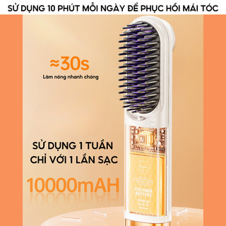 Lược điện chải tóc không dây METIS công nghệ Ion âm chăm sóc tóc Keratin, 5 mức độ kiểm soát nhiệt