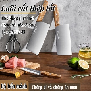 Bộ dụng cụ nhà bếp Kết hợp thép không gỉ 4 mảnh Bộ dụng cụ gia đình sang trọng