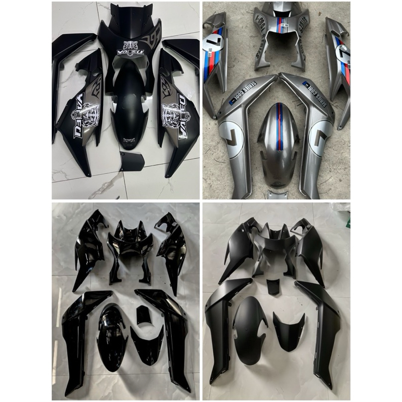 Bộ nhựa 8 món xe điện Xmen sử dụng mặt nạ bi cầu kèm tem - tặng kèm 4 ốc màu m6