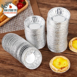 Set 50 chén bạc nướng hàu nướng đồ ăn tiện lợi, chén giấy lót khuôn nướng bánh