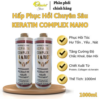 Kem hấp phục hồi chuyên sâu keratin complex nano 1000ml phục hồi hư tổn, giúp tóc , giúp tóc bóng đẹp