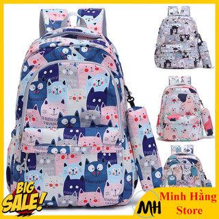 Balo đi học nữ cho bé gái cấp 1-2 cặp sách đi học thời trang trung học unisex chất vải cao cấp chống nước
