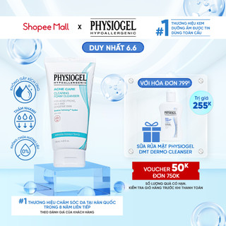 SỮA RỬA MẶT NGĂN NGỪA VÀ GIẢM MỤN PHYSIOGEL ACNE CARE 120ml