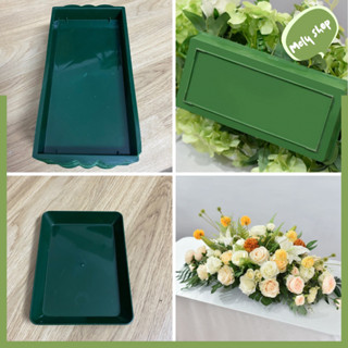 [Siêu Rẻ]_Khay nhựa đựng 1 viên xốp cắm hoa để bàn tiệc, hội nghị, khay cắm hoa tươi, khay cắm hoa cưới