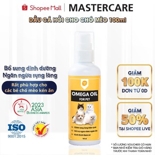 Dầu Cá Hồi Cho Chó Mèo MASTERCARE For Pet 100ML Gel Dinh Dưỡng Hỗ Trợ Đẹp Da Mượt Lông Giúp Bế Hết Kén Ăn