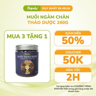Muối Ngâm Chân Thảo Dược Hapaku 260g - Giảm Đau Mỏi, Giúp Thư Giãn, Ngủ Ngon