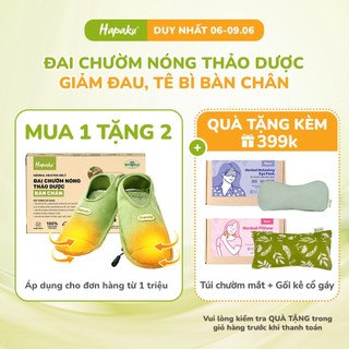 Đai Chườm Nóng Thảo Dược Bàn Chân Hapaku, Giảm Nhức Mỏi Bàn Chân, Căng Cứng Cơ Làm Nóng Bằng Điện