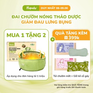 Đai Chườm Thảo Dược Hapaku Giảm Nhức Mỏi Lưng Hông, Giảm Đau Bụng Kinh Làm Nóng Bằng Điện