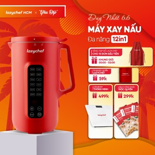 Máy Xay Nấu Đa Năng 12in1 Lazychef - Máy Làm Sữa Hạt, Máy Xay Sinh Tố - Bảo Hành 12 Tháng