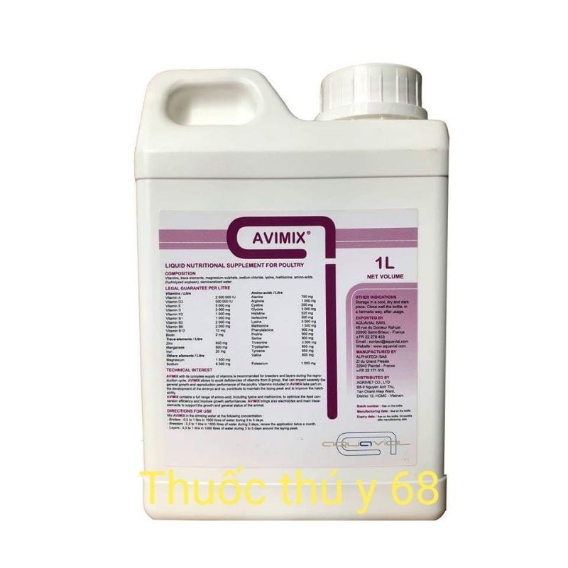 [chính hãng] Avimix vỗ béo gia súc gia cầm, tăng trọng nhanh rút ngắn thời gian nuôi chai 1lit