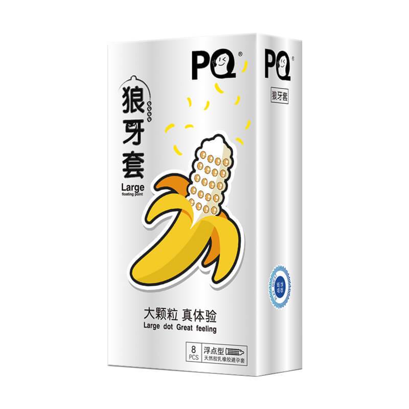 Bao cao su gai PQ hộp 8 cái, bcs gai siêu mỏng, bcs có gai kéo dài quan hệ