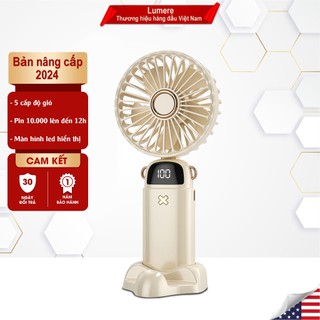 Quạt mini cầm tay để bàn tích điện 5 chế độ phù hợp nhân viên văn phòng ,trẻ nhỏ học sinh sinh viên