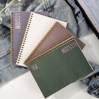 Sổ lò xo a5 gáy xoắn 120 trang deli - giấy kẻ ngang chống lóa - tập vở học sinh ghi bài takenote planner