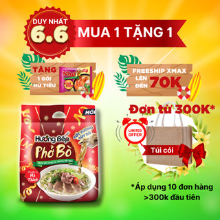Thùng 30 gói Phở Bò Hương Bếp lốc (6 lốc/ thùng) BẢN GIỚI HẠN