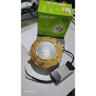 Đèn led âm trần đồng mạ vàng cao cấp 12w Full Philip bảo hành 3 năm- Âm trần cho trần gỗ biệt thự