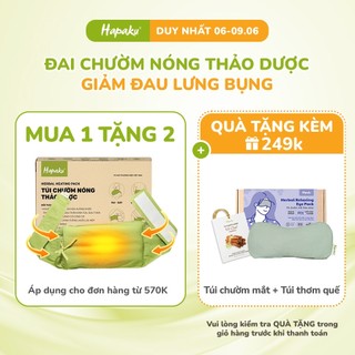 Túi Chườm Nóng Thảo Dược Hapaku Giảm Đau Lưng Hông Dùng Lò Vi Sóng, Thư Giãn, Thải Độc Cơ Thể