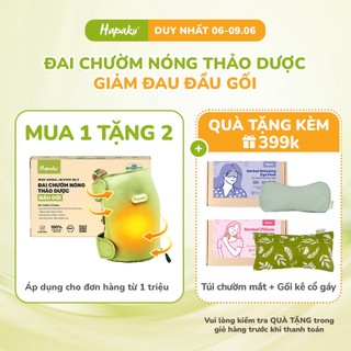 Đai Thảo Dược Chườm Nóng Đầu Gối Hapaku, Giảm Đau Khớp Gối Do Thoái Hóa, Thoát Vị, Gai Đốt Sống