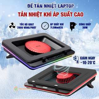  Quạt tản nhiệt Laptop Gaming Pro FL08 IETS GT626 GT610 GT500 - Đế tản nhiệt Macbook Surface book 