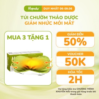 Túi Chườm Mắt Thảo Dược HAPAKU, Chườm Nóng Lạnh Thư Giãn, Giảm Mỏi, Đỡ Đau Đầu, Giảm Quầng Thâm Mắt