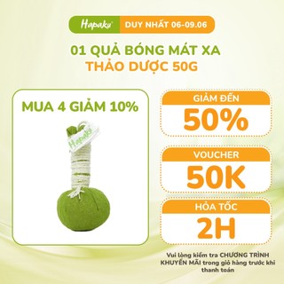 Bóng Mát Xa Thảo Dược Tự Nhiên Hapaku, Giảm Quầng Thâm Mắt Thư GIãn Cơ Mặt 50g