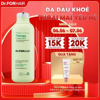 Dầu xả cho da nhạy cảm, Dầu xả dưỡng tóc chiết xuất thực vật, an toàn, dịu nhẹ Dr.ForHair Phyto Therapy Treatment 500ml