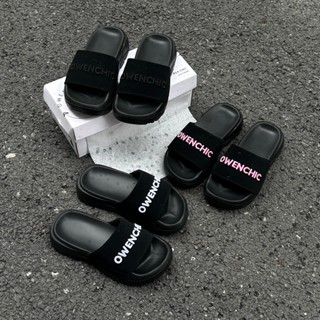 Owenchic Dép Owenchic Logo Thêu Nam Nữ Đế Cao Êm Chân Kèm Hộp / Bảo Hành / hỗ trợ đổi size