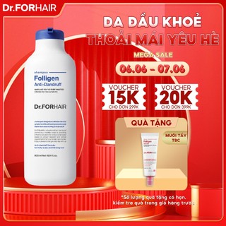 Dầu gội dành cho da đầu gàu ngứa sạch làm sâu da đầu và hỗ trợ mọc tóc Dr.FORHAIR Folligen Anti-Dandruff Shampoo 300ml