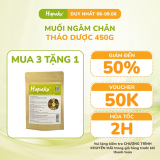 Muối Thảo Dược Ngâm Chân Hapaku Giúp Thư Giãn, Giảm Đau Nhức, Tê Bì Bàn Chân 450g