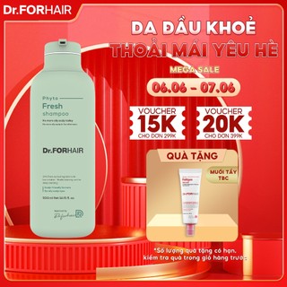 Dầu gội dành cho da dầu nhờn, bết dính mùi hôi chiết xuất từ thực vật Dr.FORHAIR Phyto Fresh Shampoo
