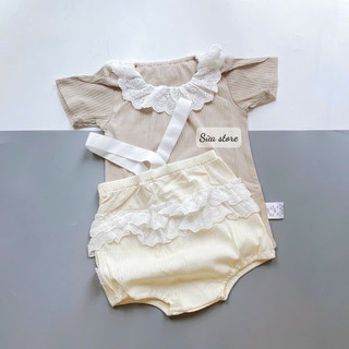 Set yếm kèm áo cho bé gái size 80/90 (8-13kg)