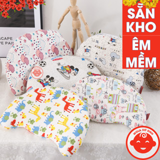  Gối cao su non cho bé sơ sinh HỌA TIẾT chống bẹt đầu méo đầu G20 