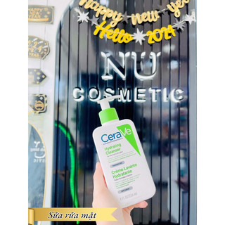 Sữa rửa mặt cerave hydrating crem to foam cleanser xanh lá 236ml