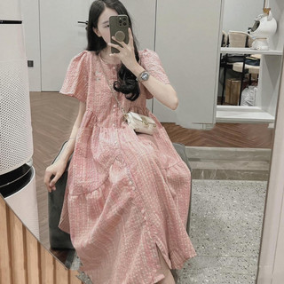 Đầm váy bầu công sở cộc tay mùa hè