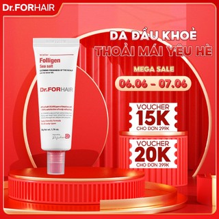Muối tẩy tế bào chết da đầu, giúp giảm gàu, giảm rụng và hỗ trợ mọc tóc Dr.FORHAIR Sea Salt Scaler 50g