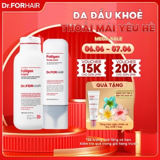 Combo gội xả dưỡng hỗ trợ mọc tóc và ngăn ngừa rụng tóc Dr.FORHAIR Original Shampoo 300ml x Scalp Pack 250ml