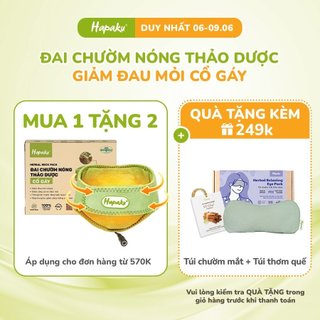 Đai Chườm Thảo Dược Cổ Gáy Hapaku, Giảm Đau Nhức Mỏi Cổ Gáy, Thư Giãn Ngủ Ngon