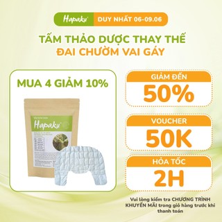 Tấm Thảo Dược Thay Thế Cho Đai Chườm Vai Gáy Cổ HAPAKU Làm Nóng Bằng Điện, Giảm Đau Mỏi Vai Thư Giãn