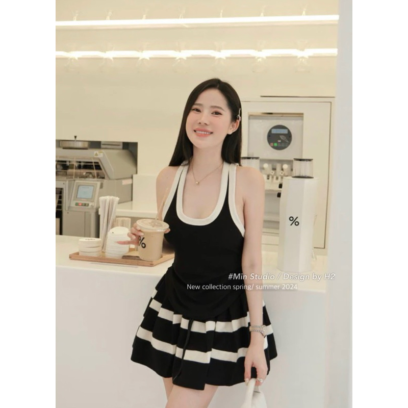 Set umi 3 lỗ mix chân váy