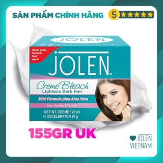 Kem Tẩy Màu Lông Jolen 155gr Sensitive cho da nhạy cảm - Nhập UK (Kem Nhuộm Lông Mày)