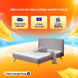 Nệm cao su thiên nhiên Kim Cương Happy Gold xoa dịu nhức mỏi cơ thể thoáng khí tối đa phân phối chính hãng bởi Vua Nệm