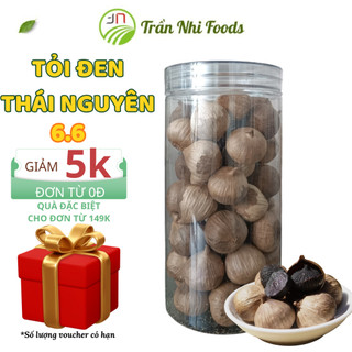 Tỏi đen thái nguyên trần nhi foods hộp 400g tỏi cô đơn lên men tự nhiên