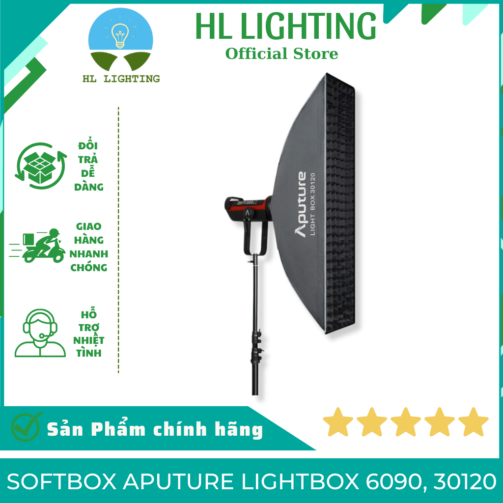 Softbox Aputure Lightbox 6090 & 30120 - HL Lighting - Ánh Sáng Chất Lượng Cao