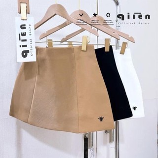 Chân Váy Con Ong QIIEN, Chân Váy Chữ A Dáng Xòe Cạp Liền Chất Kaki Mềm Cao Cấp CV029