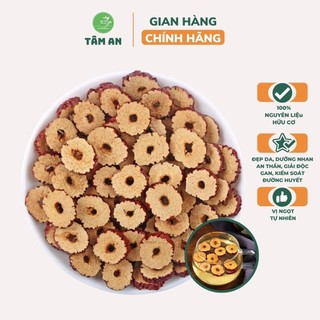 Táo đỏ tân cương sấy khô cắt lát loại 1, quả to, đều - trà thảo mộc tâm an